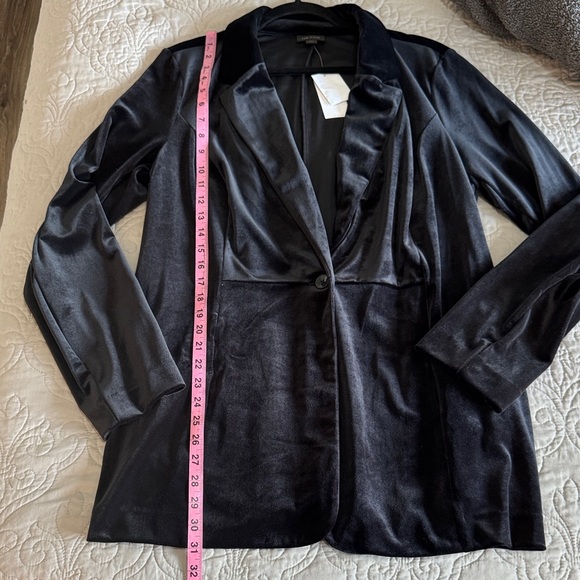 NWT J. Jill Black Velvet Single Button Blazer size Large Tall - Picture 13 of 13